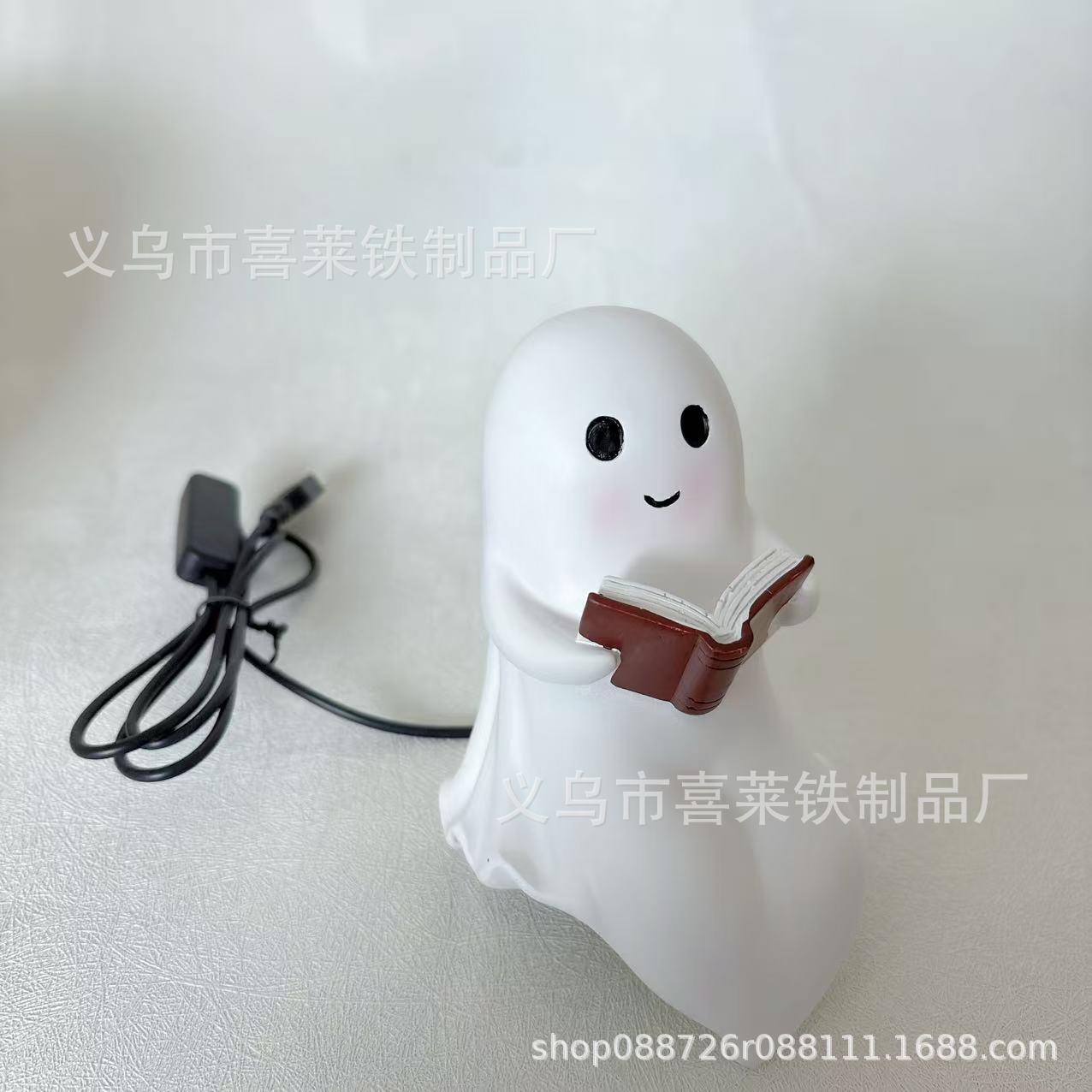 Halloween Ghost Reading Statue Resin Figurine Home Decoration