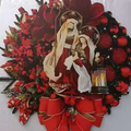 Christmas Wreath for Front Door Artificial Pine Holiday Door Decoration with Berries