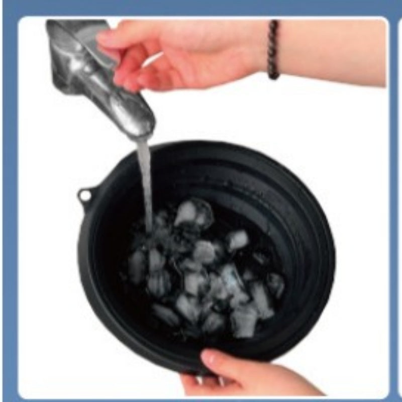 Collapsible Silicone Ice Basin Foldable Wash Bowl for Kitchen