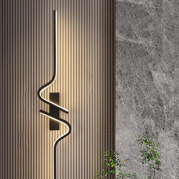 Minimalist Wavy LED Wall Lamp Lighting Light