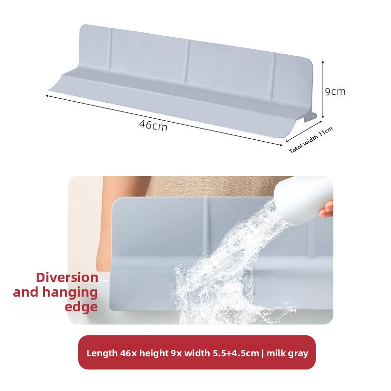 Silicone Sink Splash Guard Suction Cup Water Barrier for Bathroom