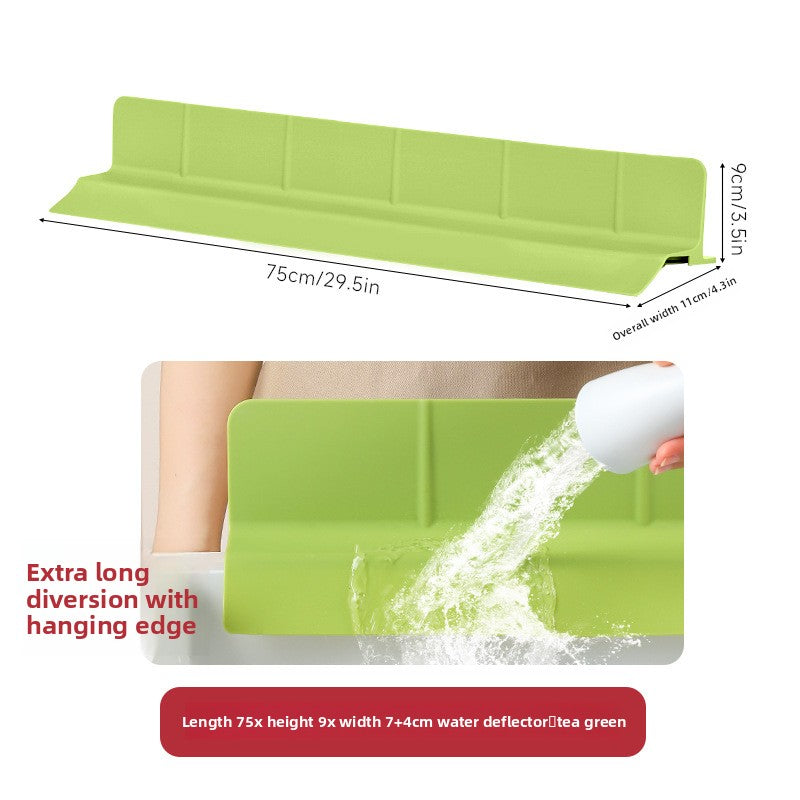 Silicone Sink Splash Guard Suction Cup Water Barrier for Bathroom