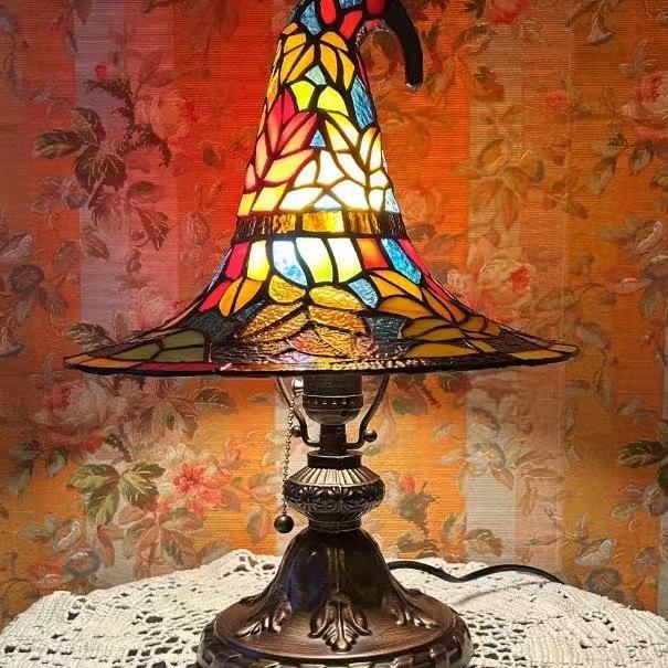 Witch Hat Lamp LED USB Night Light Magic Resin Ornament