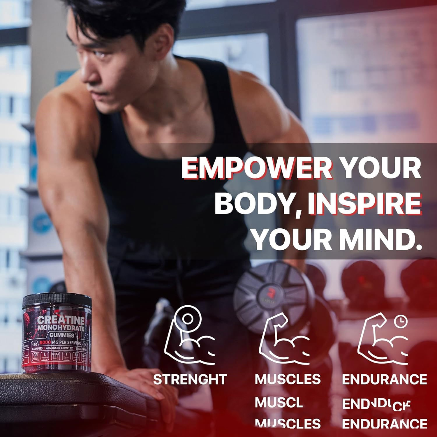 Muscle Boost Gummies Daily Fitness Support Supplement Chews