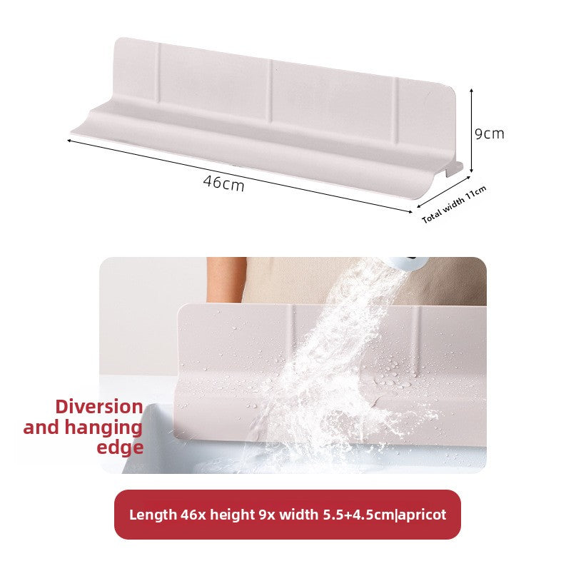 Silicone Sink Splash Guard Suction Cup Water Barrier for Bathroom