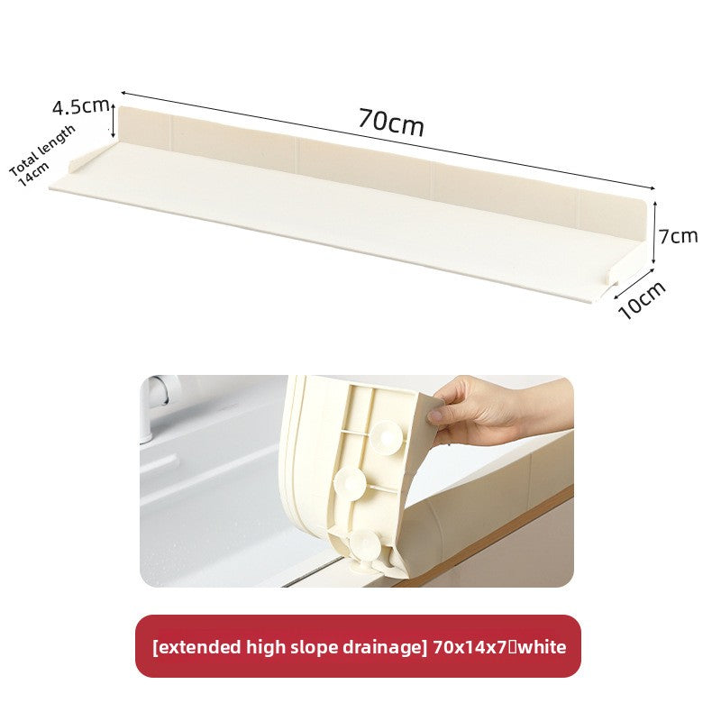 Silicone Sink Splash Guard Suction Cup Water Barrier for Bathroom