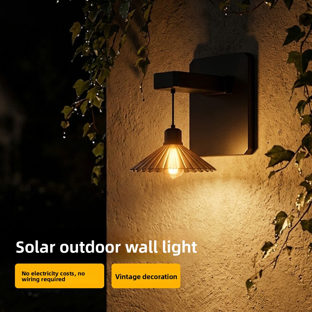 Solar Outdoor Wall Lamp Retro Light
