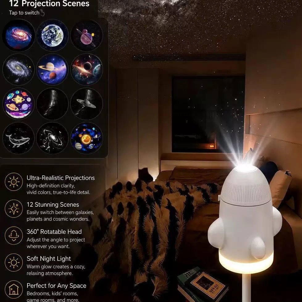 Starry Sky Projection Lamp Replaceable Film Patterns USB