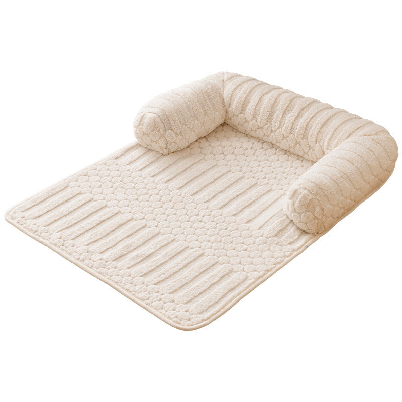 Soft Pet Bed Mat Non Slip Base Washable Sleeping Mat for Dogs and Cats