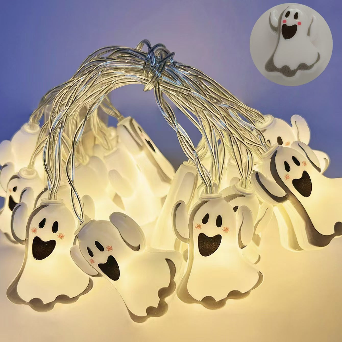Halloween LED Light String Pumpkin Ghost Outdoor Holiday