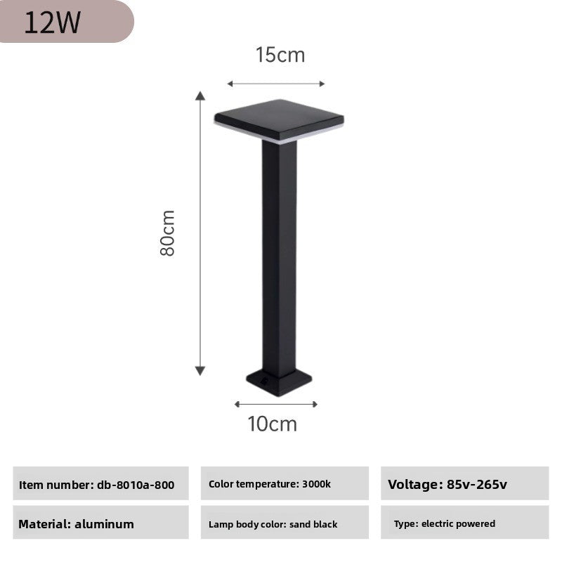 Waterproof Aluminum Outdoor Lawn Light Metal Lamp