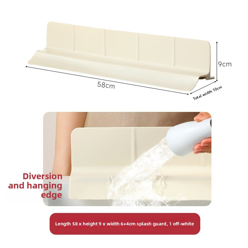 Silicone Sink Splash Guard Suction Cup Water Barrier for Bathroom