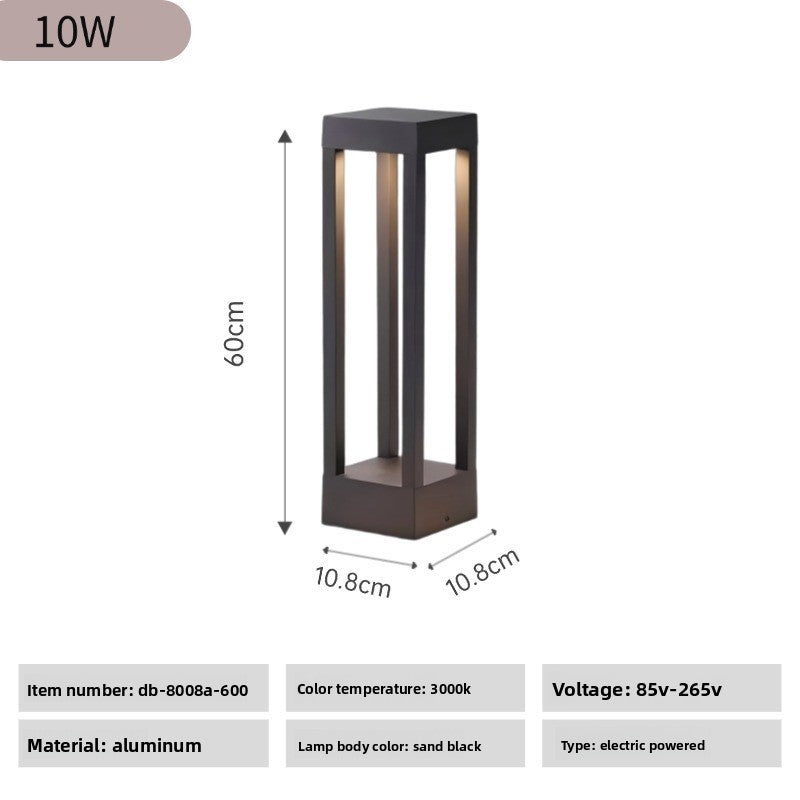 Waterproof Aluminum Outdoor Lawn Light Metal Lamp