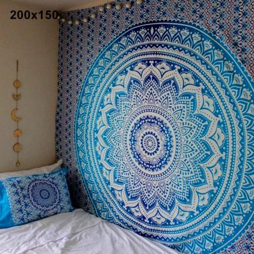 Bohemian Mandala Wall Tapestry Cotton Throw and Yoga Cover