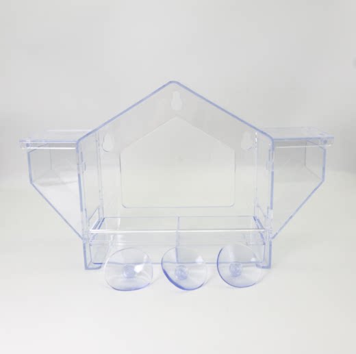Window Mounted Bird Feeder Clear Suction Cup Feeder for Close Viewing