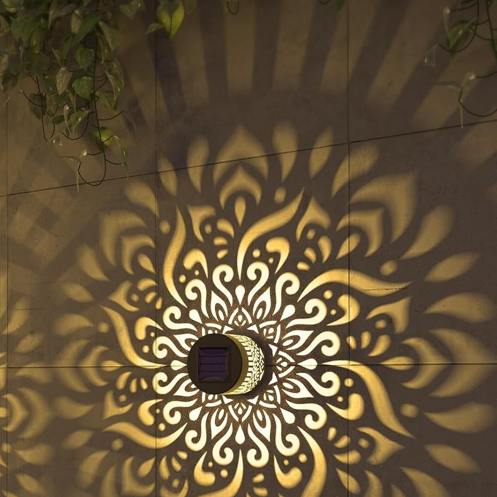 Solar Powered Outdoor Wall Light Motion Sensor Lamp