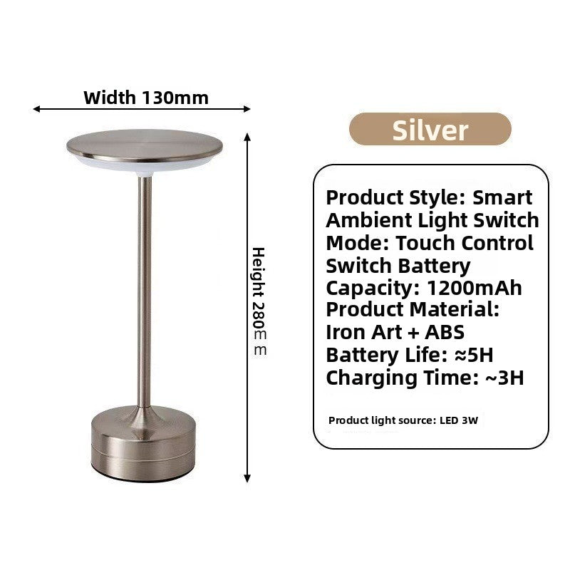 Scandinavian Table Lamp Rechargeable Touch Control USB