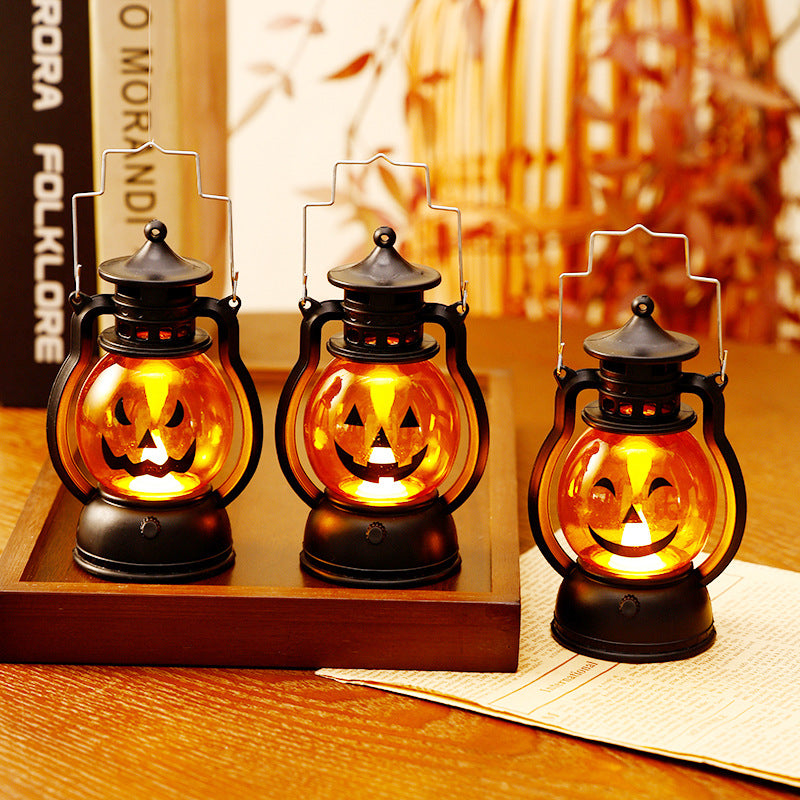 Halloween Retro Small Oil Lamp Pumpkin Lantern Ghost Night