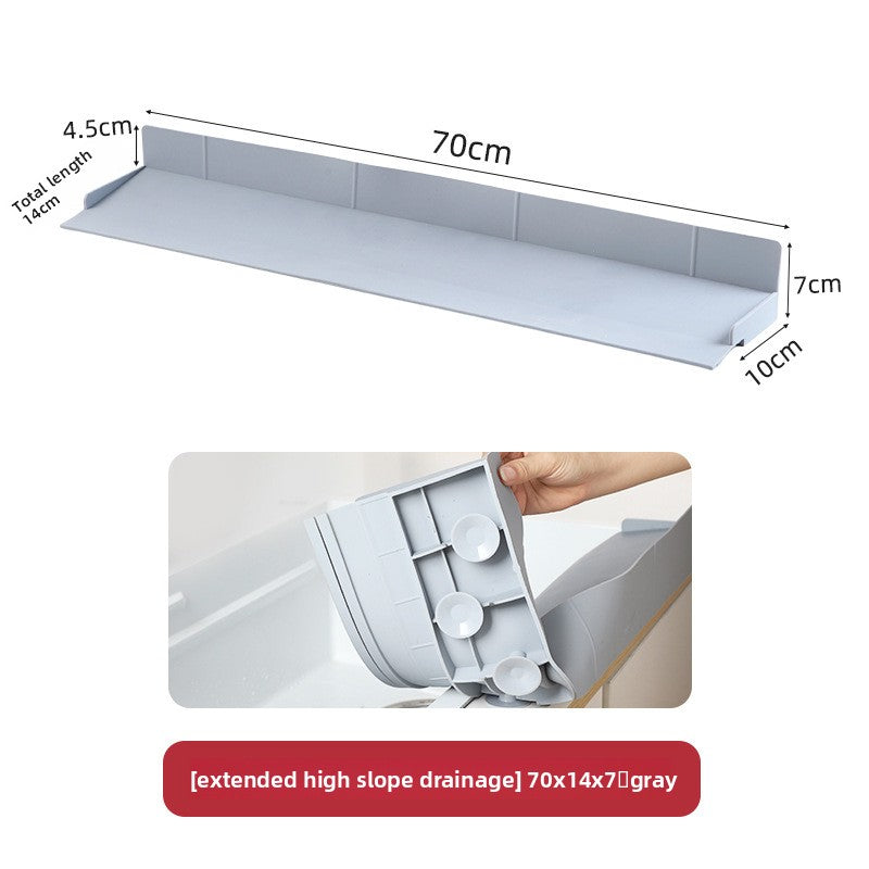 Silicone Sink Splash Guard Suction Cup Water Barrier for Bathroom
