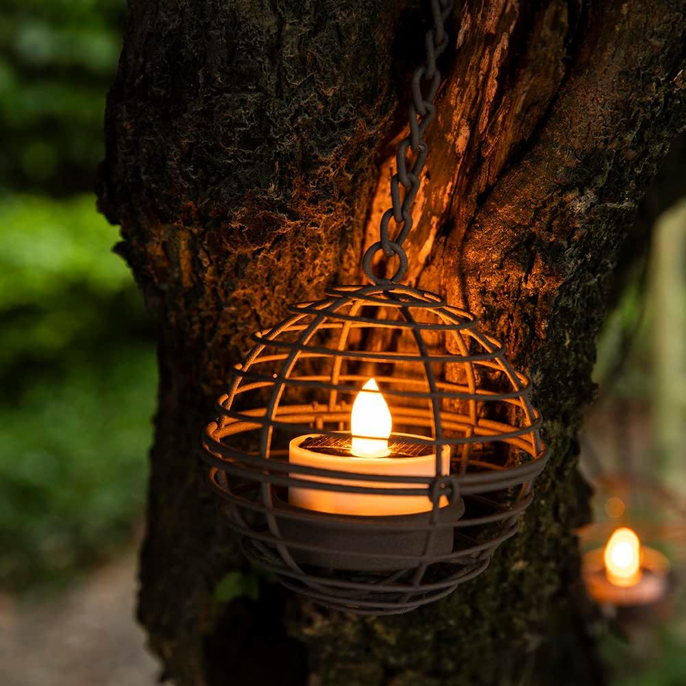 Solar Ball Candle Lantern Outdoor Decorative Light Lamp