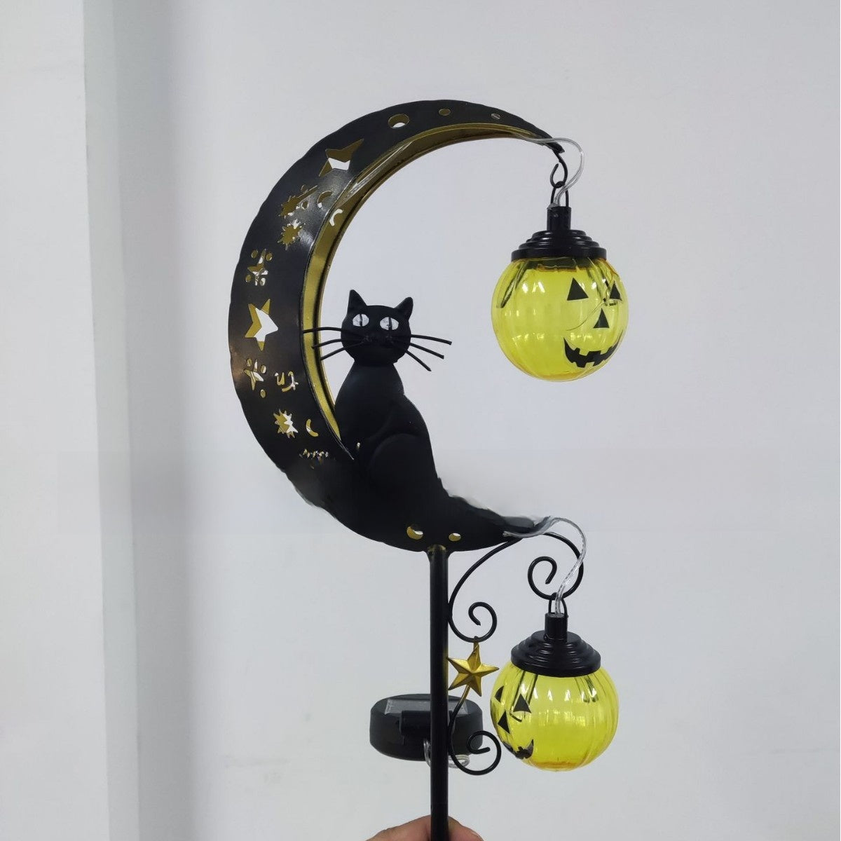 Halloween Black Cat Pumpkin Ground Lamp Holiday Christmas