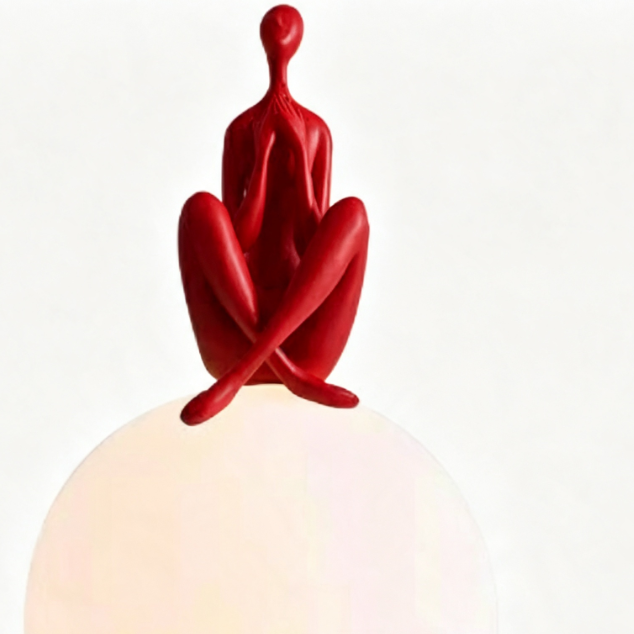 Human-shaped Ball-holding Desk Lamp Light