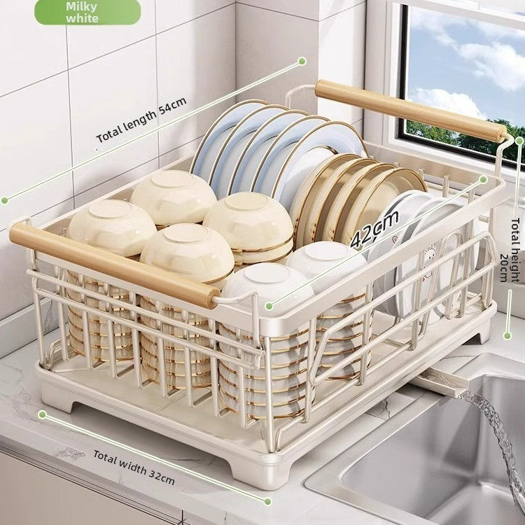 Stainless Steel Dish Drainer Rack Multifunctional Kitchen Sink Organizer