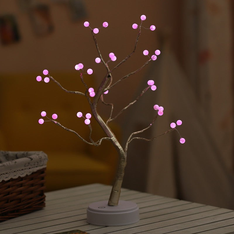 LED Christmas Tree Light Touch Control Tabletop Tree Lamp Holiday Decoration for Desk and Shelf