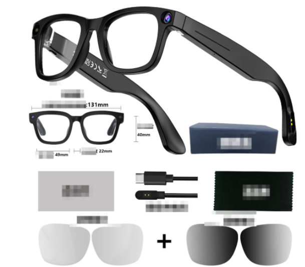 AI Camera Smart Glasses Hands Free Photo and Video Recording