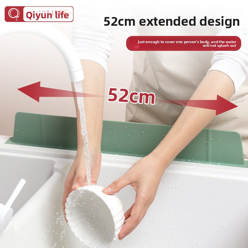 Silicone Sink Splash Guard Suction Cup Water Barrier for Bathroom