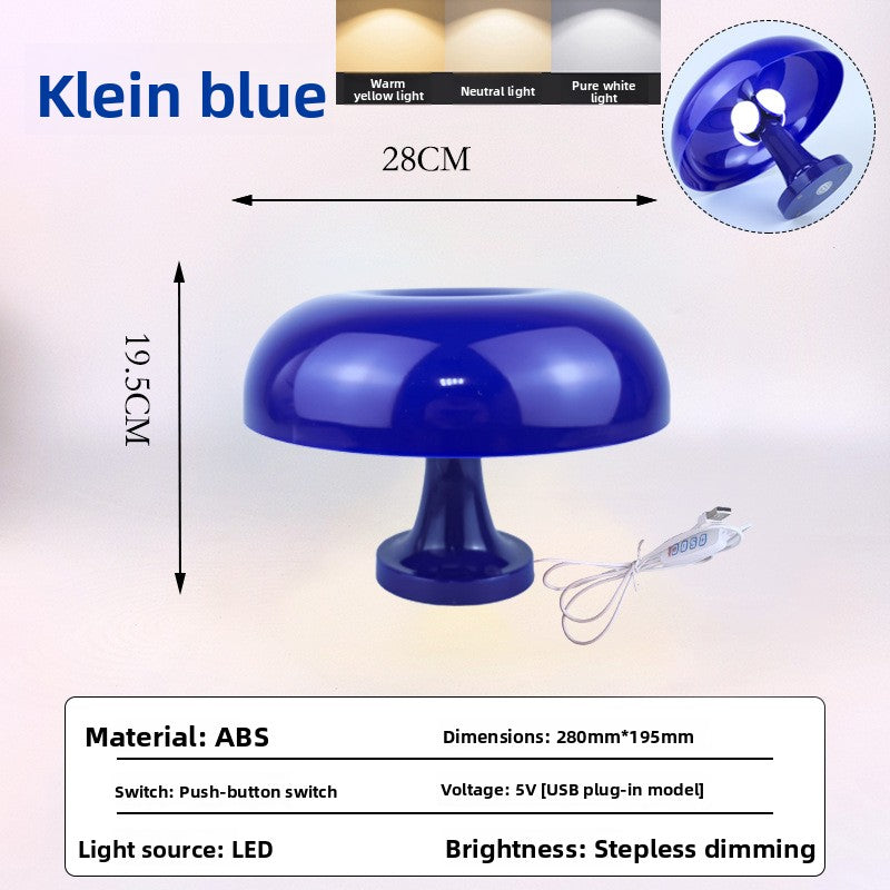 Mushroom Lamp Danish Night Light USB Touch Table Lamp for Bedroom and Nursery