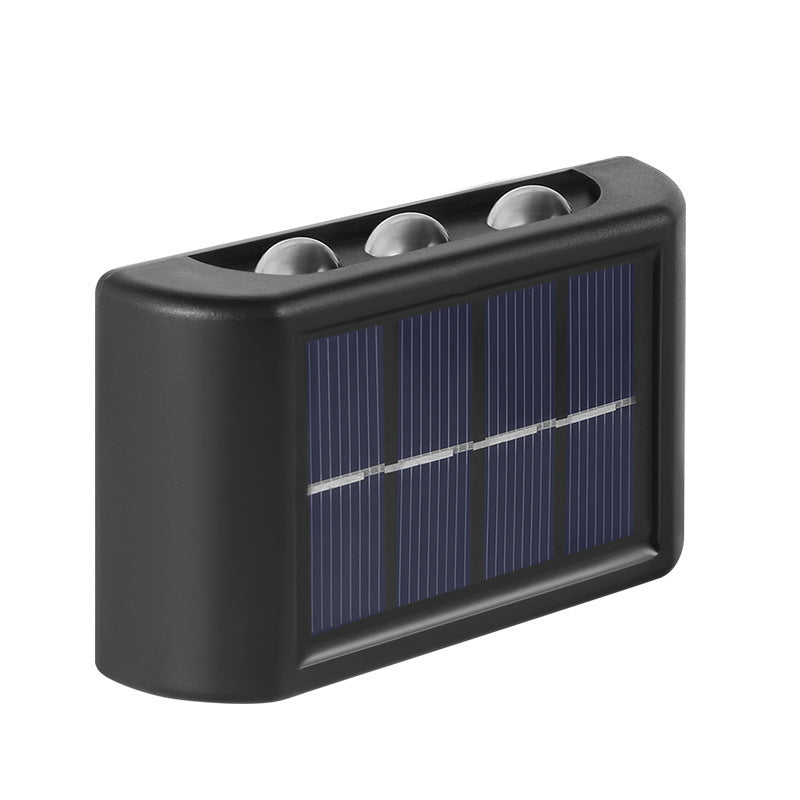 Solar Powered Outdoor Wall Light Up Down Illumination Lamp