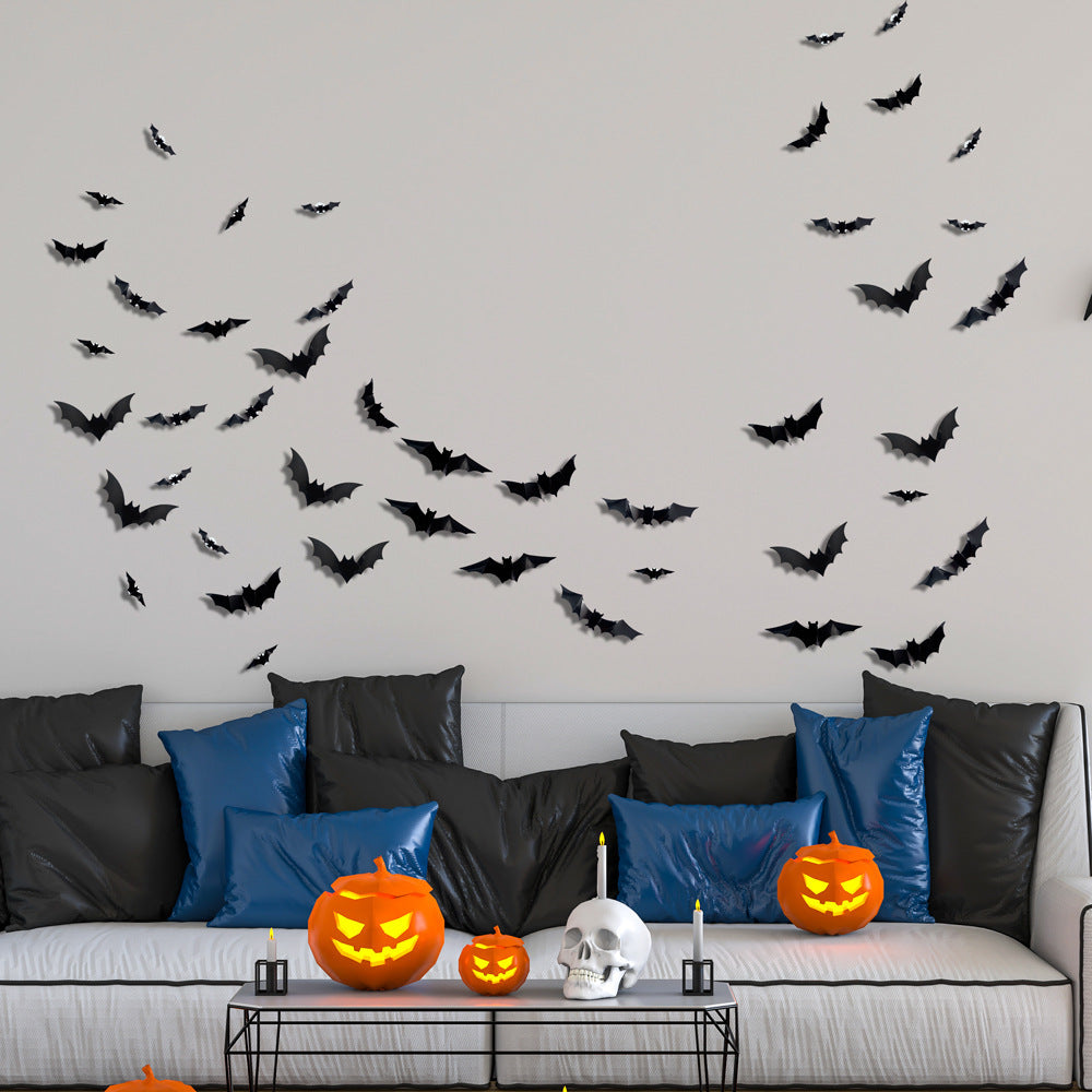 Halloween LED Wall Stickers Light Up Window Decorations Spooky Indoor Party Decor