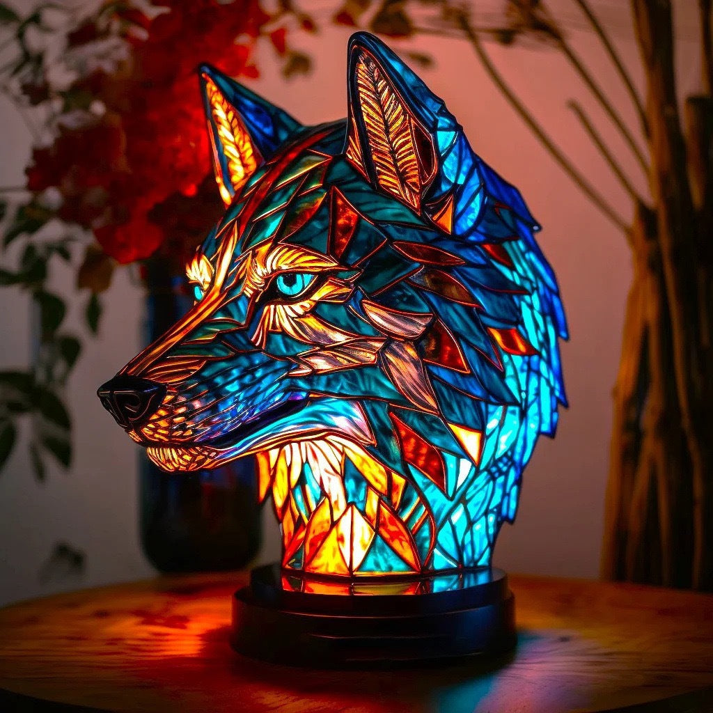 LED Night Light Animal Statue Ambient Bedside Lamp Home Decor