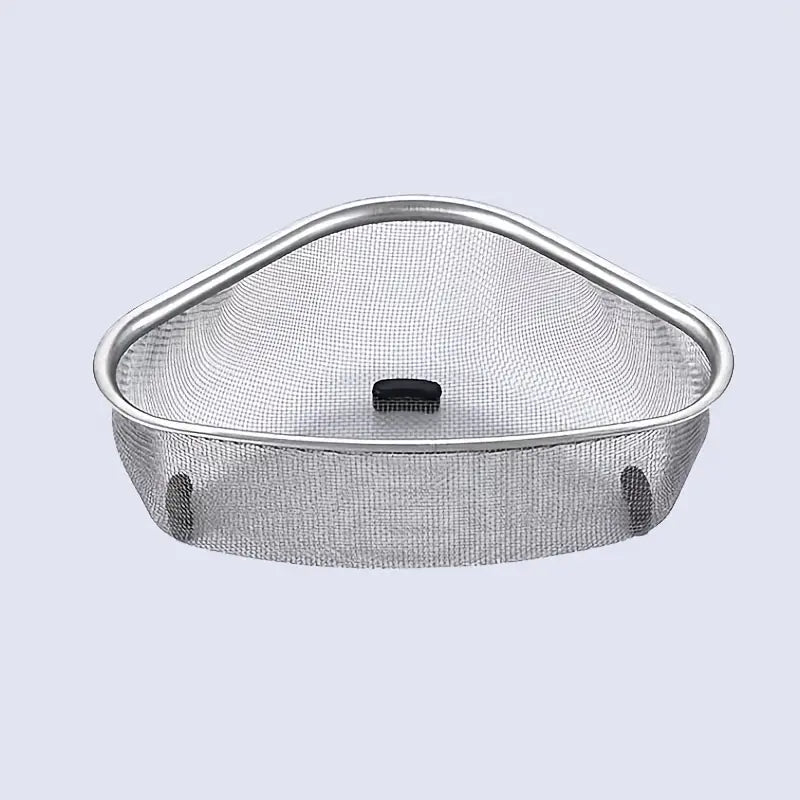 Triangular Stainless Steel Sink Drainer Basket Corner Strainer for Kitchen