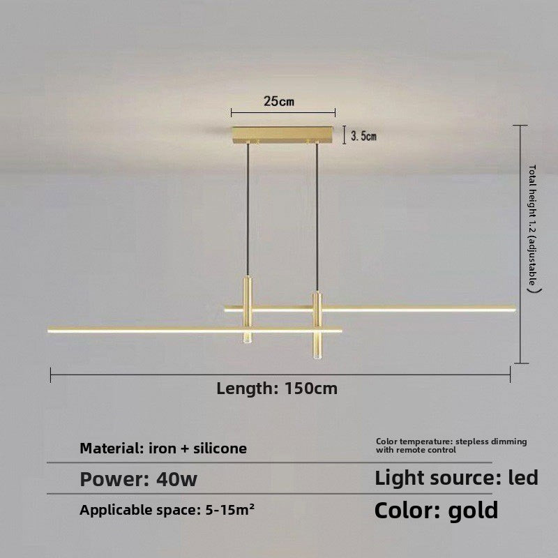 Dimmable Linear Pendant Light Modern Lamp