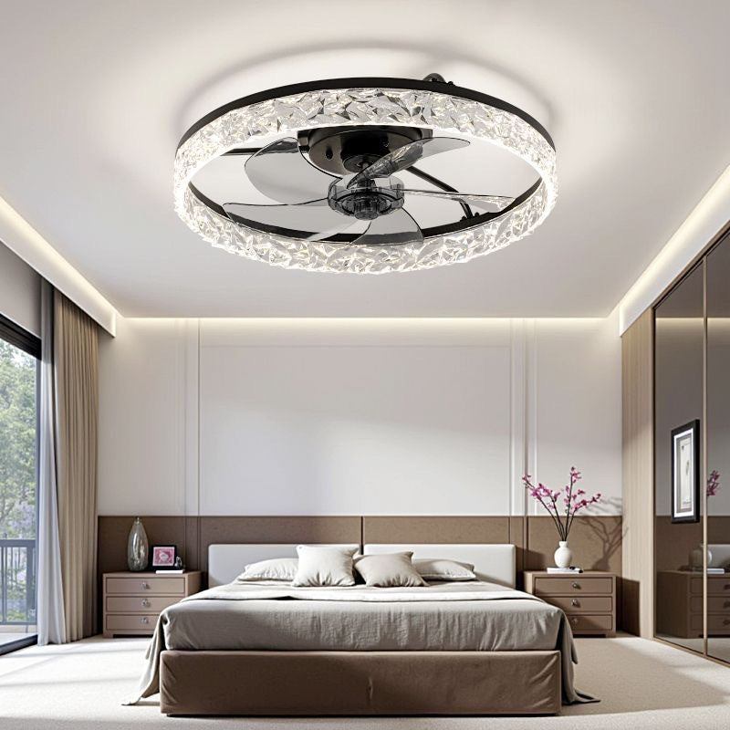 Ceiling Fan with Light and Remote Control Dimmable LED Quiet DC Motor for Bedroom and Living Room