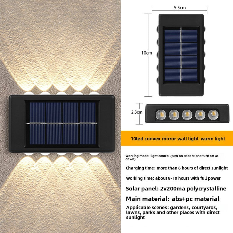 Solar Powered Outdoor Wall Light LED Illumination Lighting