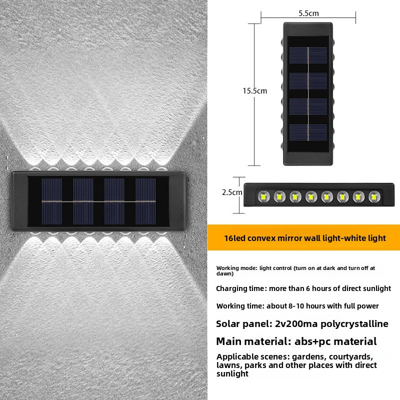 Solar Powered Outdoor Wall Light LED Illumination Lighting