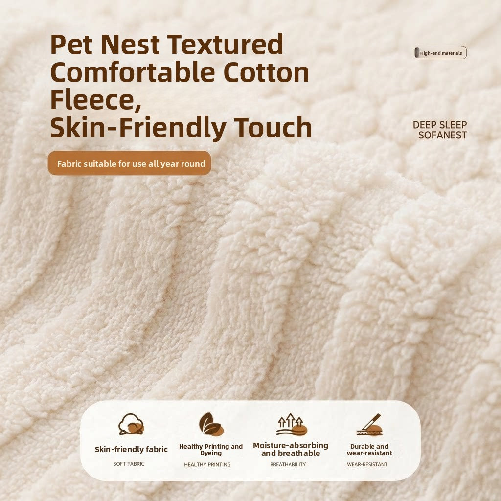 Soft Pet Bed Mat Non Slip Base Washable Sleeping Mat for Dogs and Cats