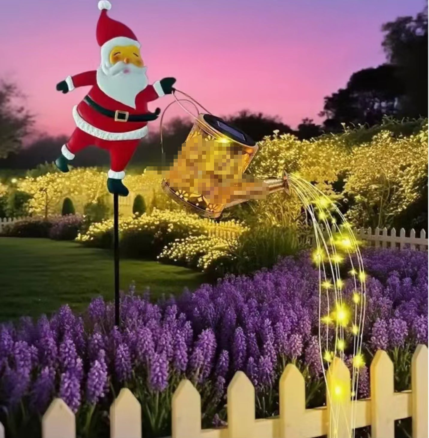 Solar Iron Teapot Outdoor Garden Decorative Light Metal