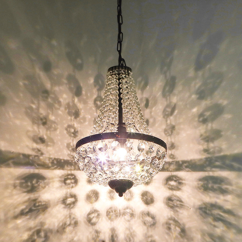 Crystal Island Chandelier Neoclassical Hanging Lamp Light