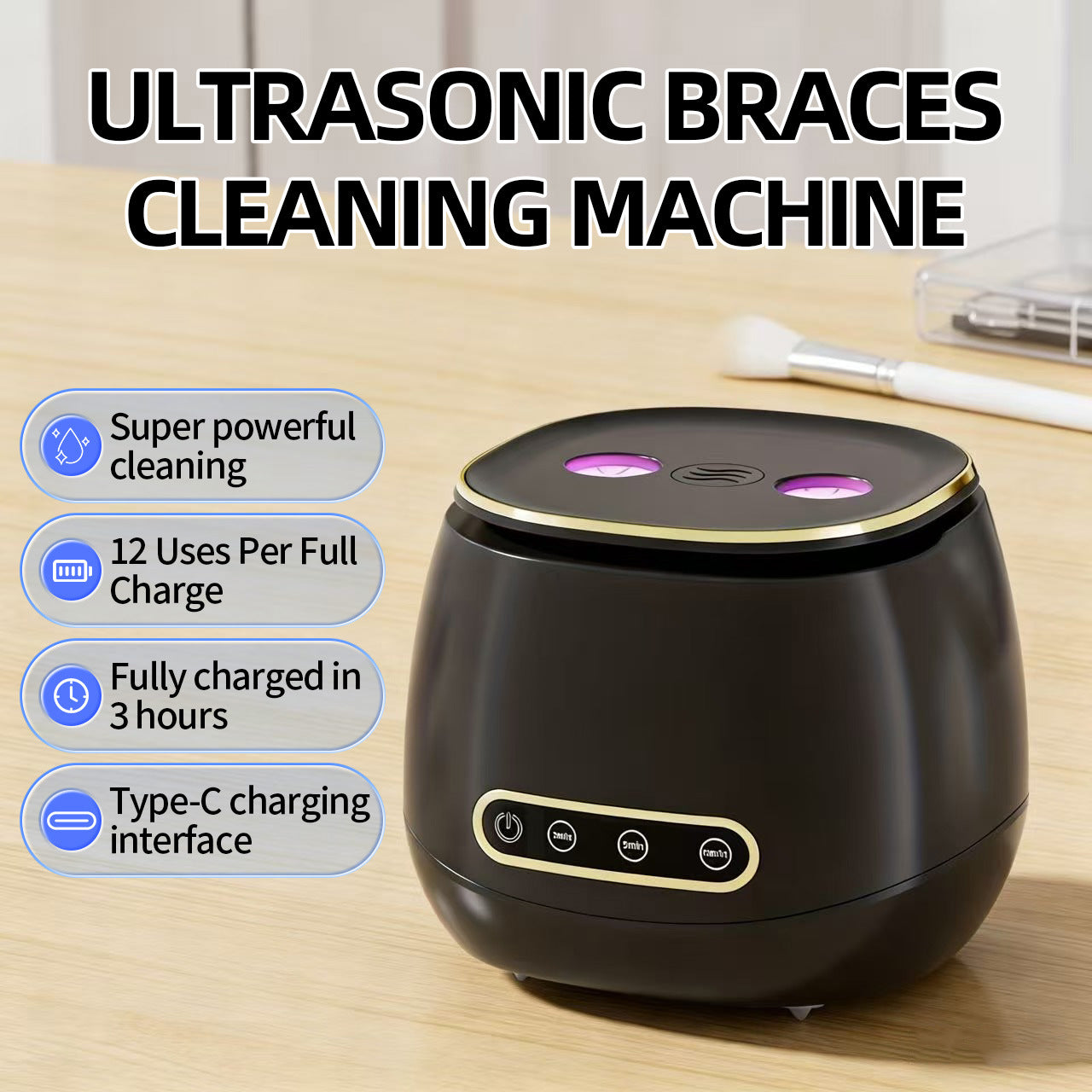 Ultrasonic Cleaning Machine Portable Jewellery and Denture Cleaner