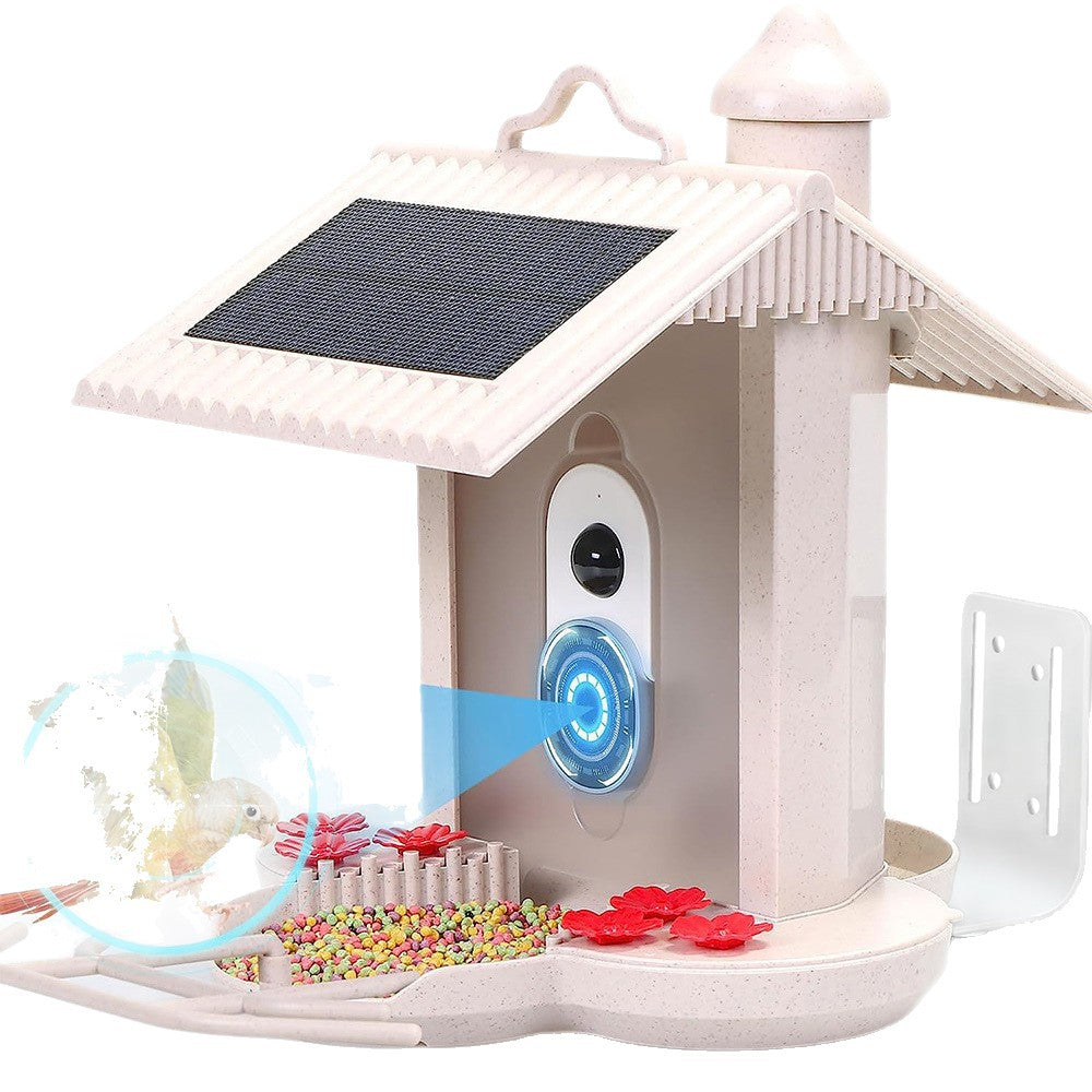 Solar Powered AI Bird Feeder Camera Smart Garden Wildlife Feeder