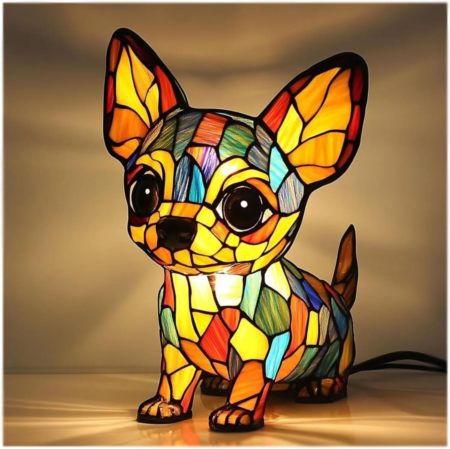 LED Night Light Animal Statue Ambient Bedside Lamp Home Decor