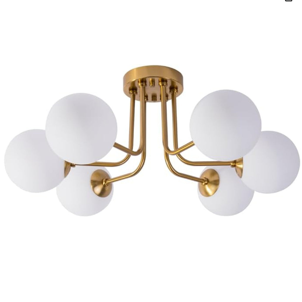 Glass Ball Ceiling Lamp Modern Tempered Light