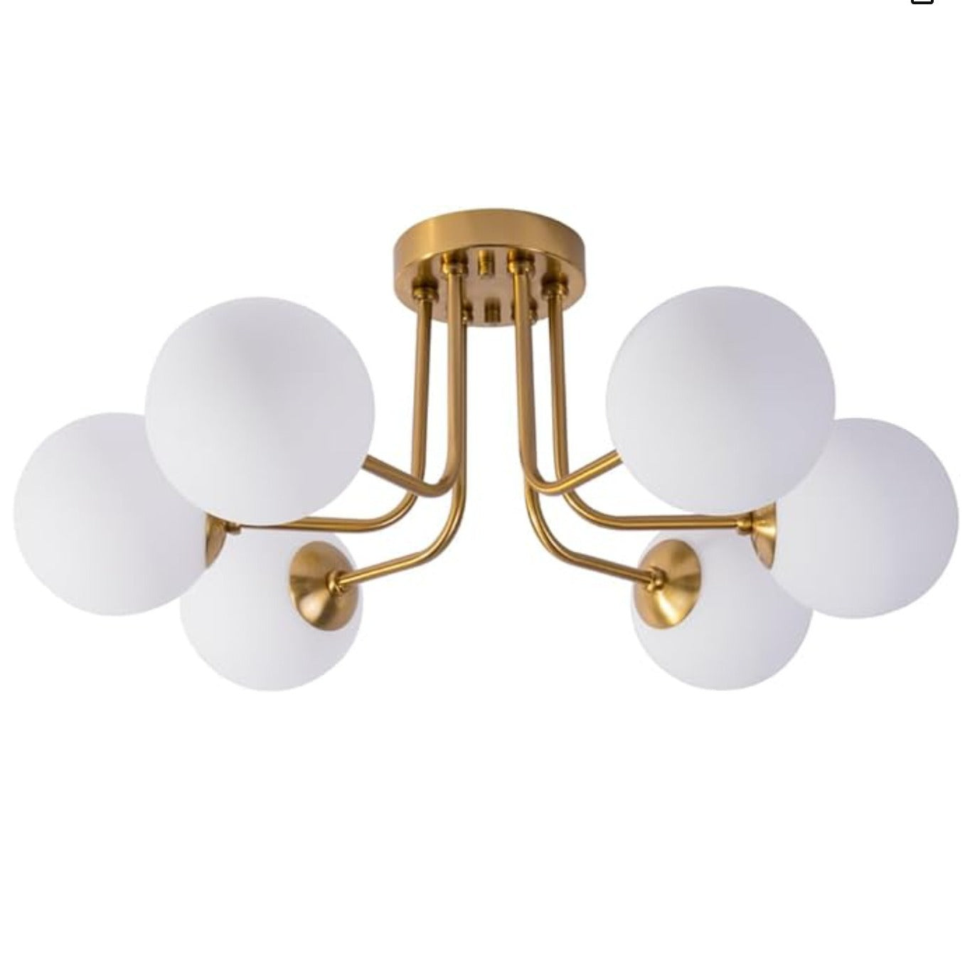 Glass Ball Ceiling Lamp Modern Tempered Light
