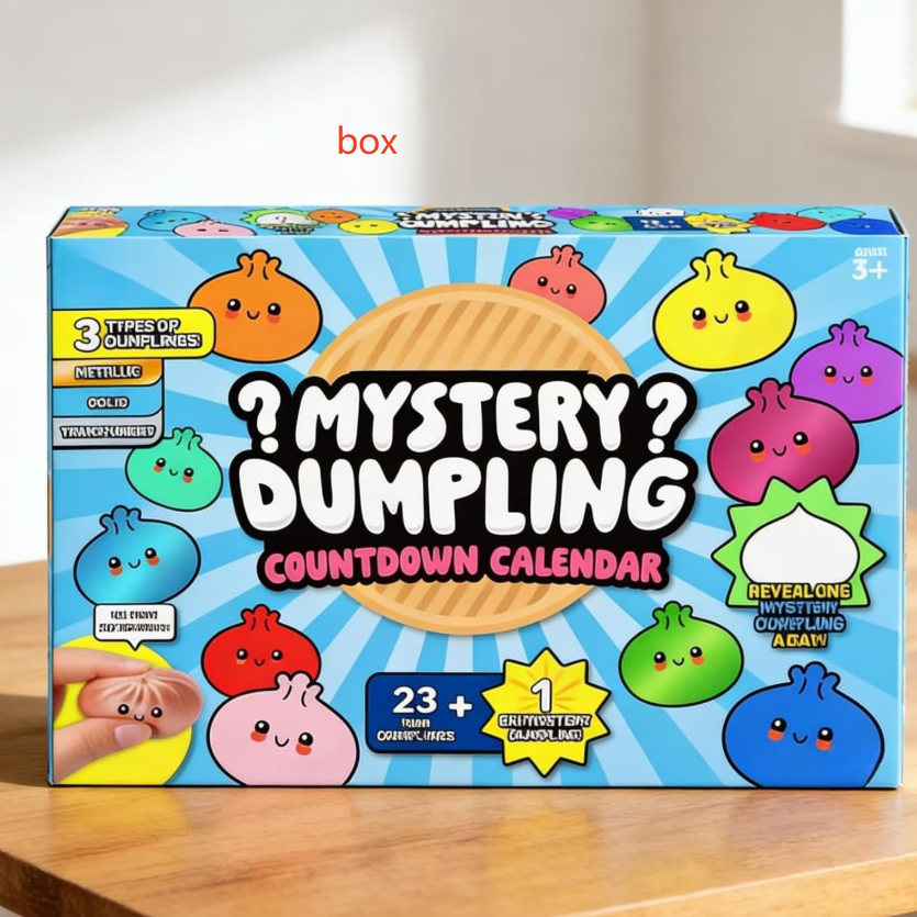 Steamed Bun Squishy Countdown Calendar Desk Fidget Gift