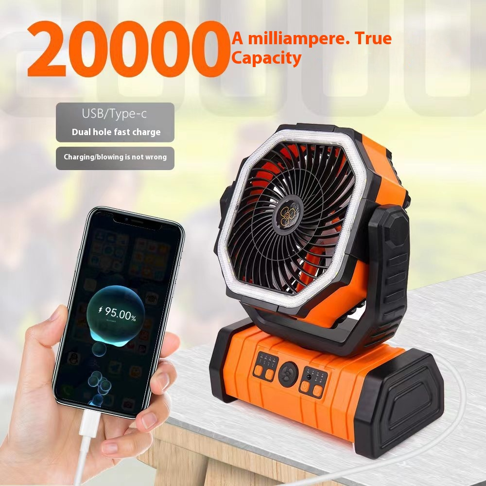Outdoor Household Power Bank LED Light Camping Fan Lighting