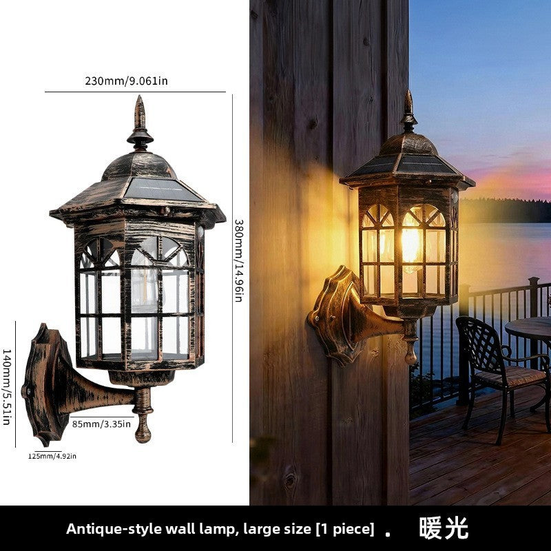 Solar Powered Outdoor Wall Light Motion Sensor Lamp